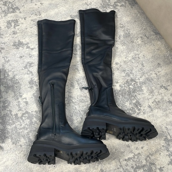 NIB Zadig & Voltaire Ride Chelsea High Smooth Leather Over the Knee Boots 38 - Picture 7 of 14